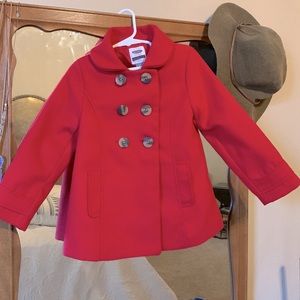 Little Girl’s Red Peacoat